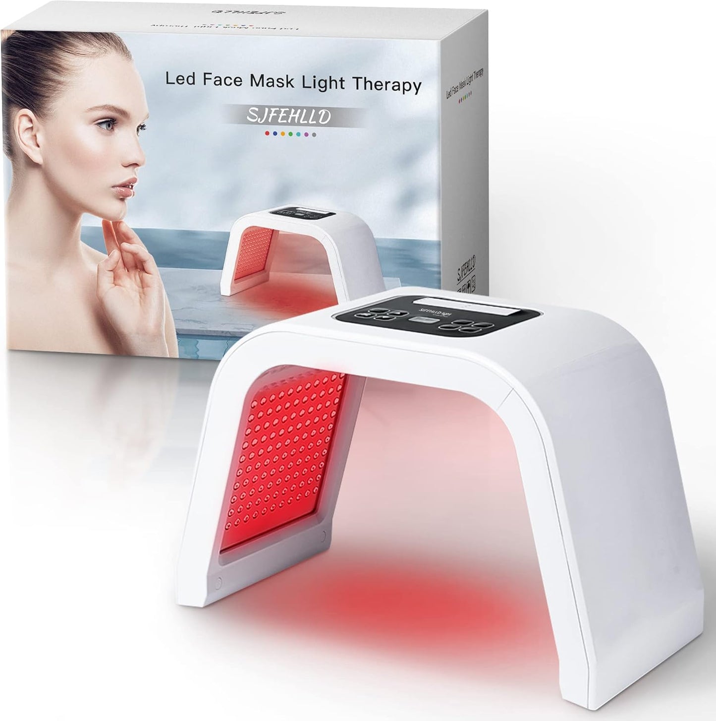 Red Light Therapy for Face,Led Face Mask Light Therapy,7 Color LED Therapy Light Facial Skin Care Mask,Led Light Therapy Mask